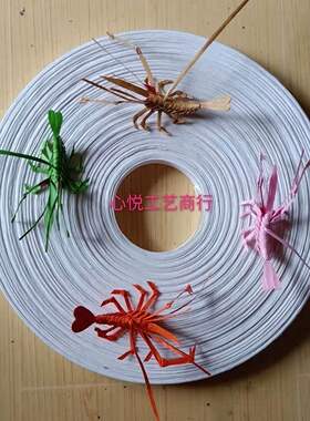 仿草编虾地方特色民间手工艺品儿童玩具手工DLV景区纪念品街头热