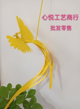 直销仿草编动物蚂蚱凤凰民间手工艺编织品景区紀念品幼儿园DLV摆