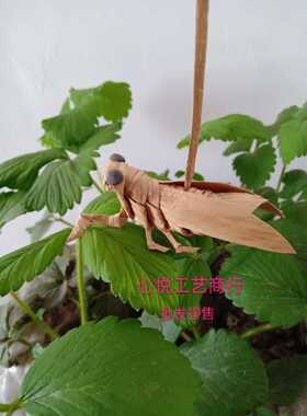 仿草编动物蚂蚱知了民间手工艺品幼儿园DLV景区纪念品街头摆摊热