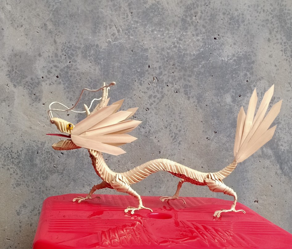 棕编龙十二生肖摆件草编昆虫动物民间手工制作地方特色老师作业