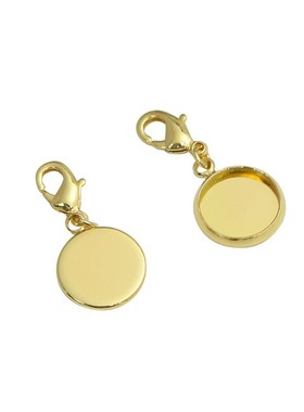 雅缤黄铜空托吊坠可粘宝石