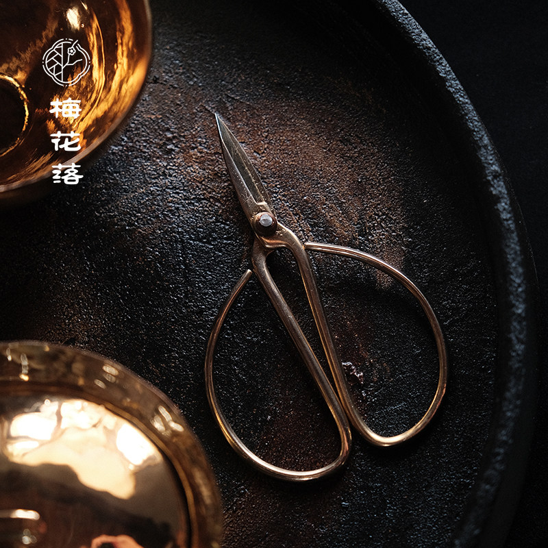 梅花落80年代镀金剪刀茶叶泡袋剪手工锻打茶用剪多功能剪刀老物件,居家日用,家用剪刀,淘宝优惠券,粉丝福利购,淘宝优惠卷