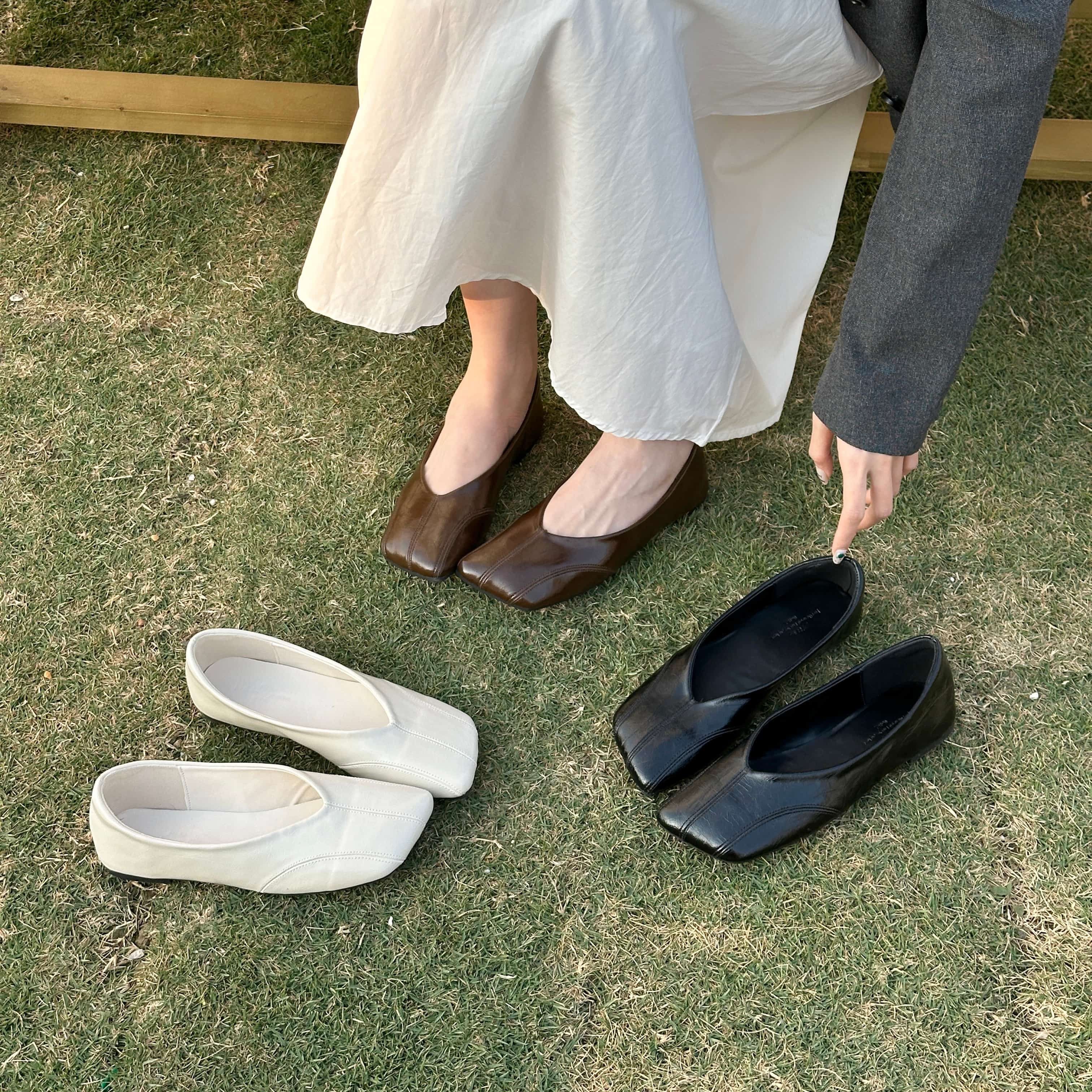 法式温柔风方头浅口玛丽珍单鞋女平底一脚蹬通勤软底英伦风小皮鞋,女鞋,浅口单鞋,淘宝优惠券,粉丝福利购,淘宝优惠卷