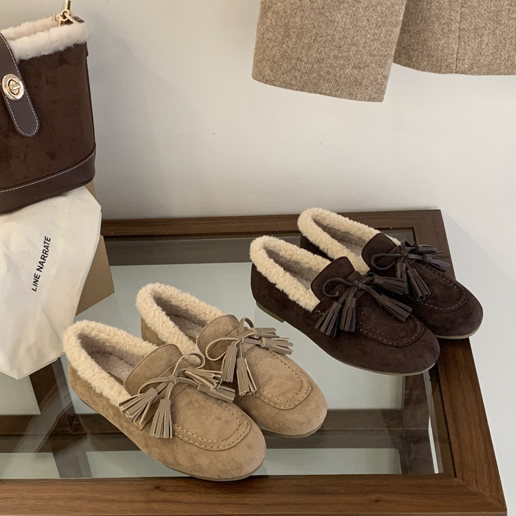 复古风流苏乐福鞋女2025新款