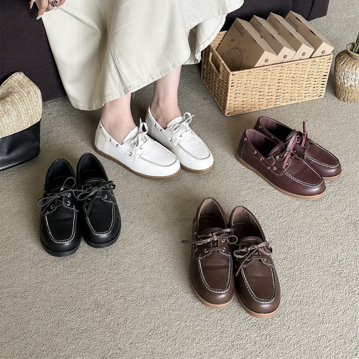 英伦软底乐福鞋女2026新款真皮圆头系带平底豆豆鞋老钱风深口单鞋,女鞋,乐福鞋（豆豆鞋）,淘宝优惠券,粉丝福利购,淘宝优惠卷