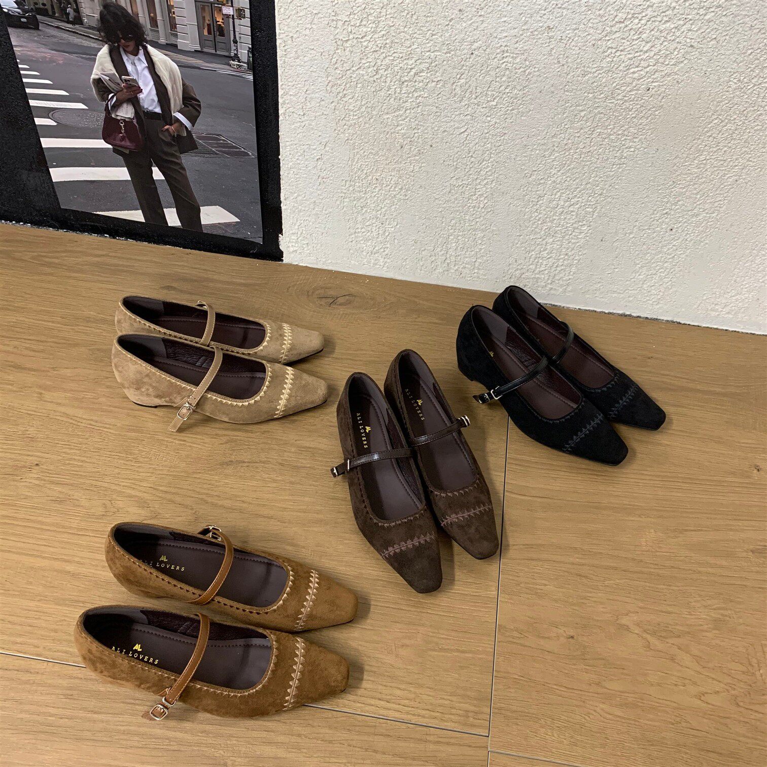 法式复古风工作鞋方头一字扣玛丽珍鞋女百搭内增高通勤小皮鞋单鞋