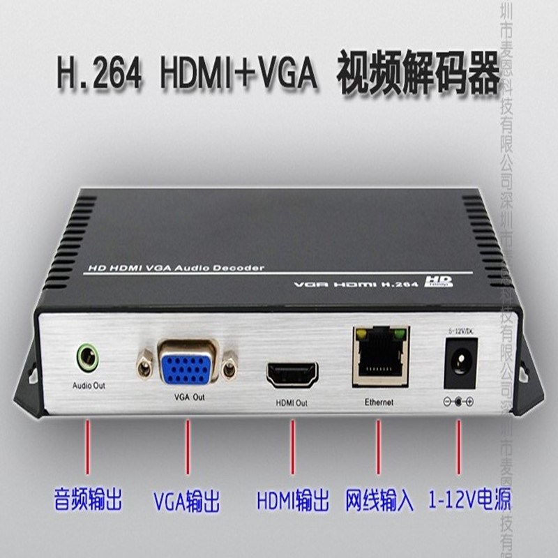 网络高清解码器h.264酒店iptv