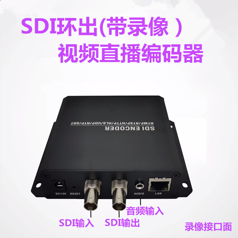 sdi环出直播编码器h.265采集卡iptv直播srt视频推HD3G带录像接NVR