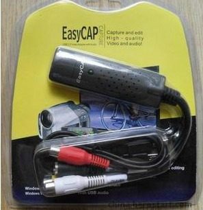 电脑WIN7 Easycap音视频USB采集卡 电脑监控用莲花头采集盒AV接头
