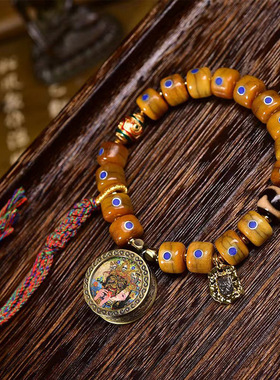 藏传回流骨牛骨手串吊坠手链