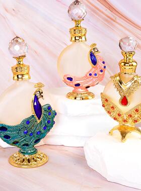 埃及香水瓶涂抹式分装瓶复古精油瓶迪拜宫廷空瓶香精瓶纹绣色料瓶