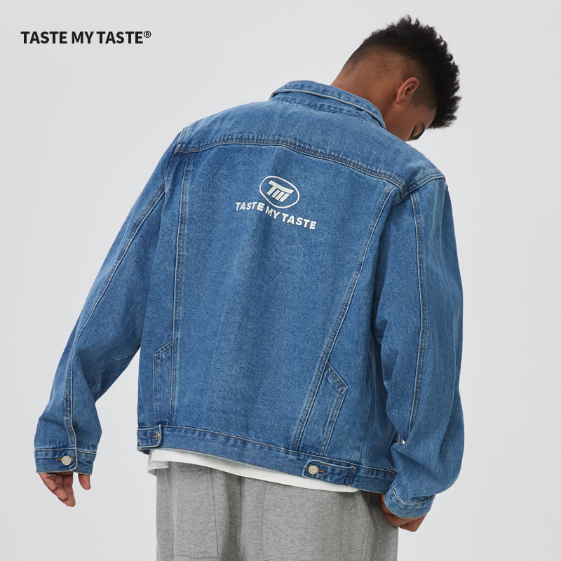 TasteMyTaste翻领春秋牛仔外套
