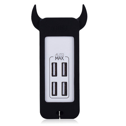 MOMAX 2.4A快充电头苹果ipad iphone6手机通用充电器多口4USB输出