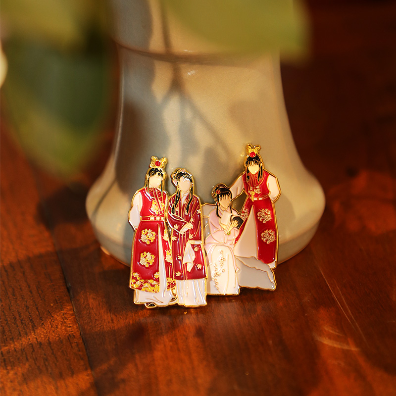 红楼梦人物冰箱贴宝黛共读贾宝玉林黛玉磁贴国风国潮高颜值礼物