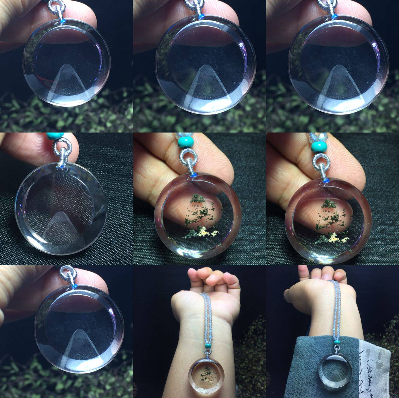 天然金字塔原矿一物一图绿幽灵