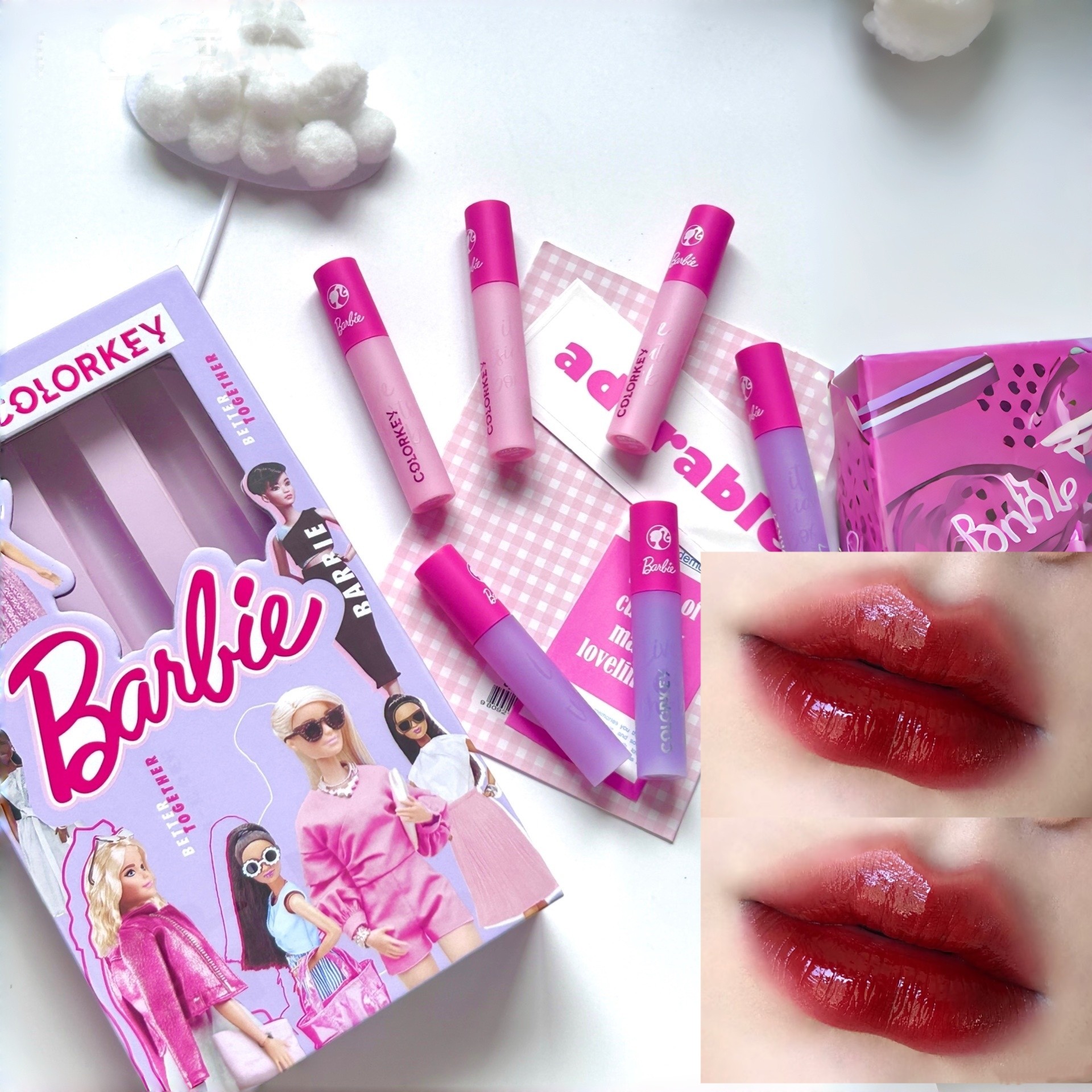 r702旧版珂拉琪芭比唇釉礼盒迷你mini套盒小口红p226丝绒镜光o767