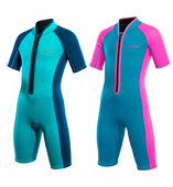 儿童泳衣2mm冬季 保温游泳衣潜水服 加厚防寒保暖女孩男孩连体长袖