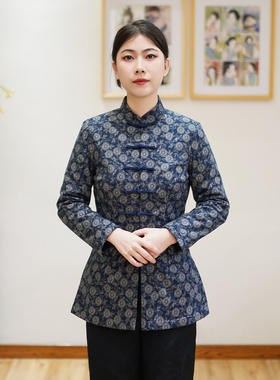 筠雅冬季新款唐装加厚旗袍小棉袄中国风年轻款夹棉保暖棉衣24J412