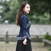 改良加厚旗袍小棉袄中式 冬季 盘扣上衣 棉服女中国风女款 筠雅唐装