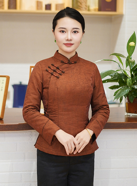 筠雅冬季新款唐装女中国风旗袍小袄加厚保暖新中式盘扣棉衣26Y007