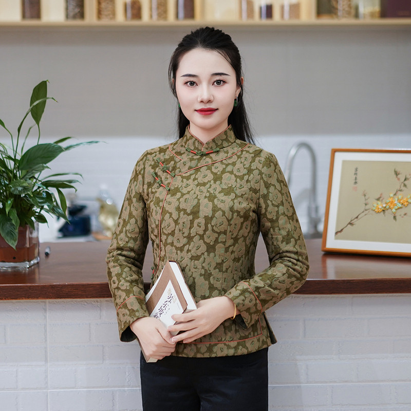 筠雅冬季新款优雅气质加厚保暖唐装上衣棉衣棉服新中式女装26Y002