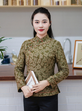 筠雅冬季新款优雅气质加厚保暖唐装上衣棉衣棉服新中式女装26Y002