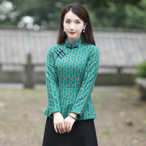唐装女冬装加厚中国风女式