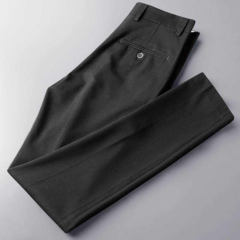 西裤男士商务正装直筒上班垂感秋冬季坠感高级感免烫裤子大码成熟