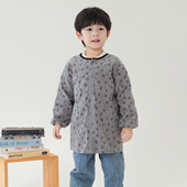 灯芯绒儿童罩衣秋冬耐磨羽绒服中大童幼儿园吃饭画画男孩薄款 罩衫