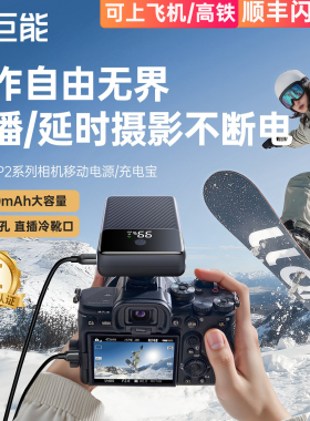 [3C安全认证]绿巨能相机电池充电宝移动电源p2适用富士np-w235/126佳能lp-e6nh/5dmark4索尼np-fz100相机快充