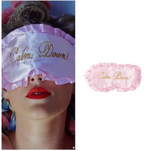 Taylor Swift同款仿真丝绣花套装情趣眼罩仿桑蚕丝遮光睡眠眼罩