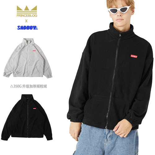sadboy悲伤男孩秋冬纯色欧美刺绣