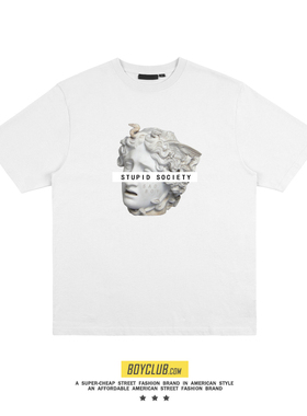 SadBoy美式潮牌早春新款发布2021Sadboy石膏头像纯棉短袖情侣T恤