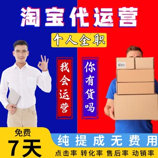 个人淘宝代运营开店整店网店托管服务天猫店铺c店纯提成电商新店