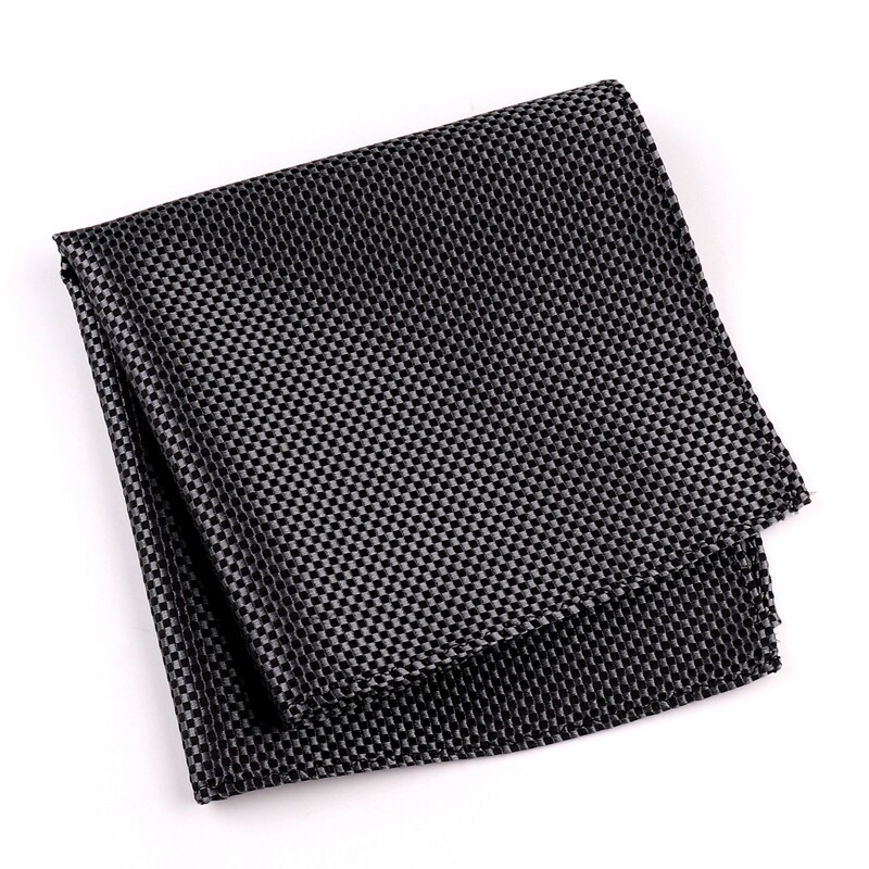 JAPANESE MONOCHROME WOVEN JACQUARD SILK POCKET TOWEL MENS FORMAL SUIT ACCESSORIES MULBERRY SILK SMALL SQUARE SCARF FINE PLAID CHEST SCARF