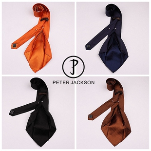 意式 tie蚕丝轻薄飘逸 那不勒斯纯手工卷边无衬七褶真丝领带7fold