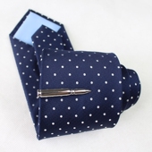 特色高档商务正装 结婚领带夹 金属银色子弹 外贸原单男士 礼盒装