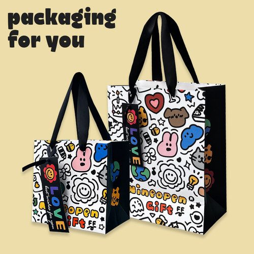 nineopen原创涂鸦大号手提礼品袋