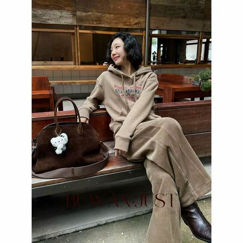 BUWANJUST高品定制加厚加绒柔软舒适百搭印花宽松连帽卫衣B2327