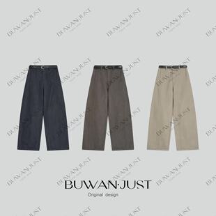 BUWANJUST B2232 高品定制秋冬磨毛绒感立体剪裁加厚休闲牛仔裤