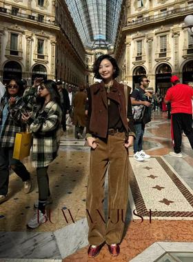 BUWANJUST高定新面料麂皮绒料90白鸭绒立领休闲帅气马甲B2126