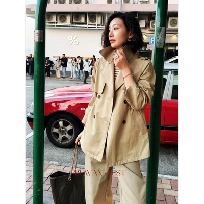 BUWANJUST高定早春新品细节满满舒适实穿可收腰一手长风衣B2602