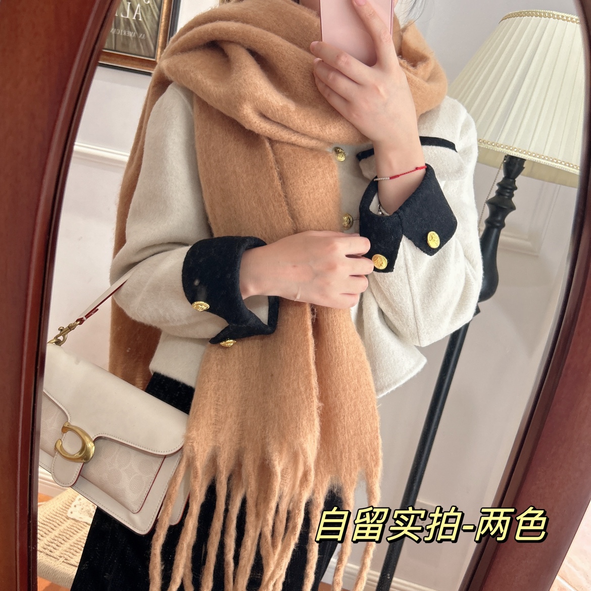 za家欧美加厚保暖围巾日系纯色男女情侣围脖抗寒百搭学生外贸秋冬