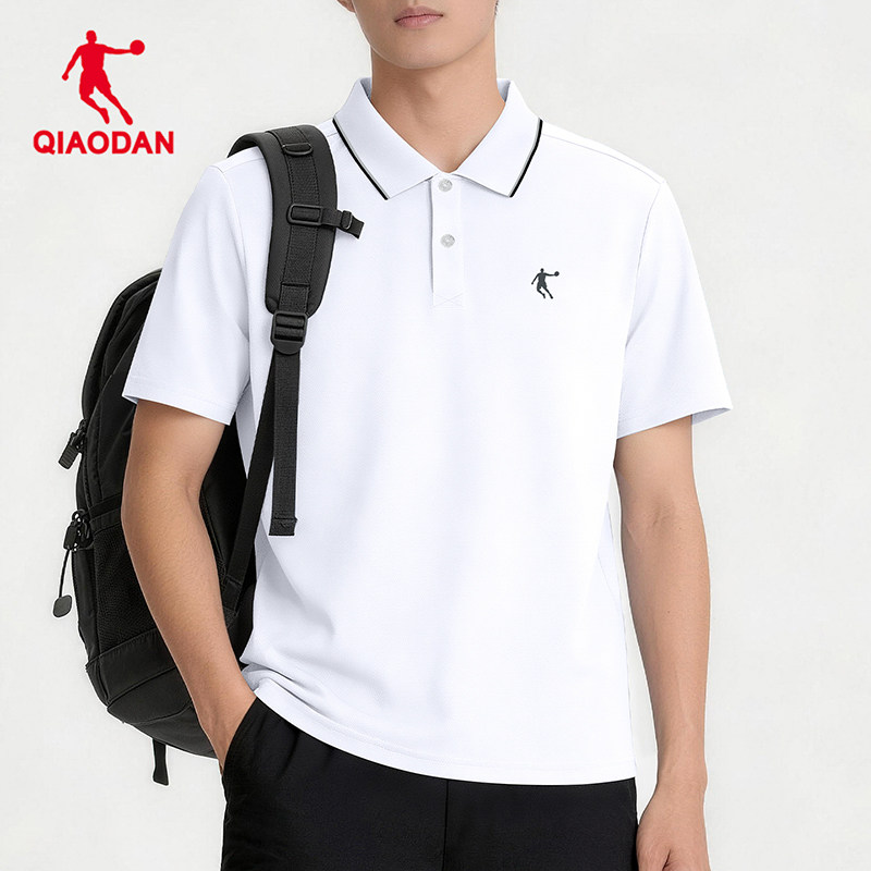 乔丹短袖T恤男士夏季翻领POLO衫透气薄款商务休闲运动上衣男装