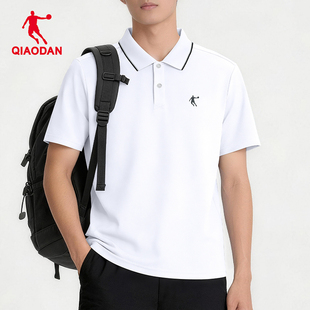 乔丹短袖T恤男士夏季翻领POLO衫透气薄款商务休闲运动上衣男装