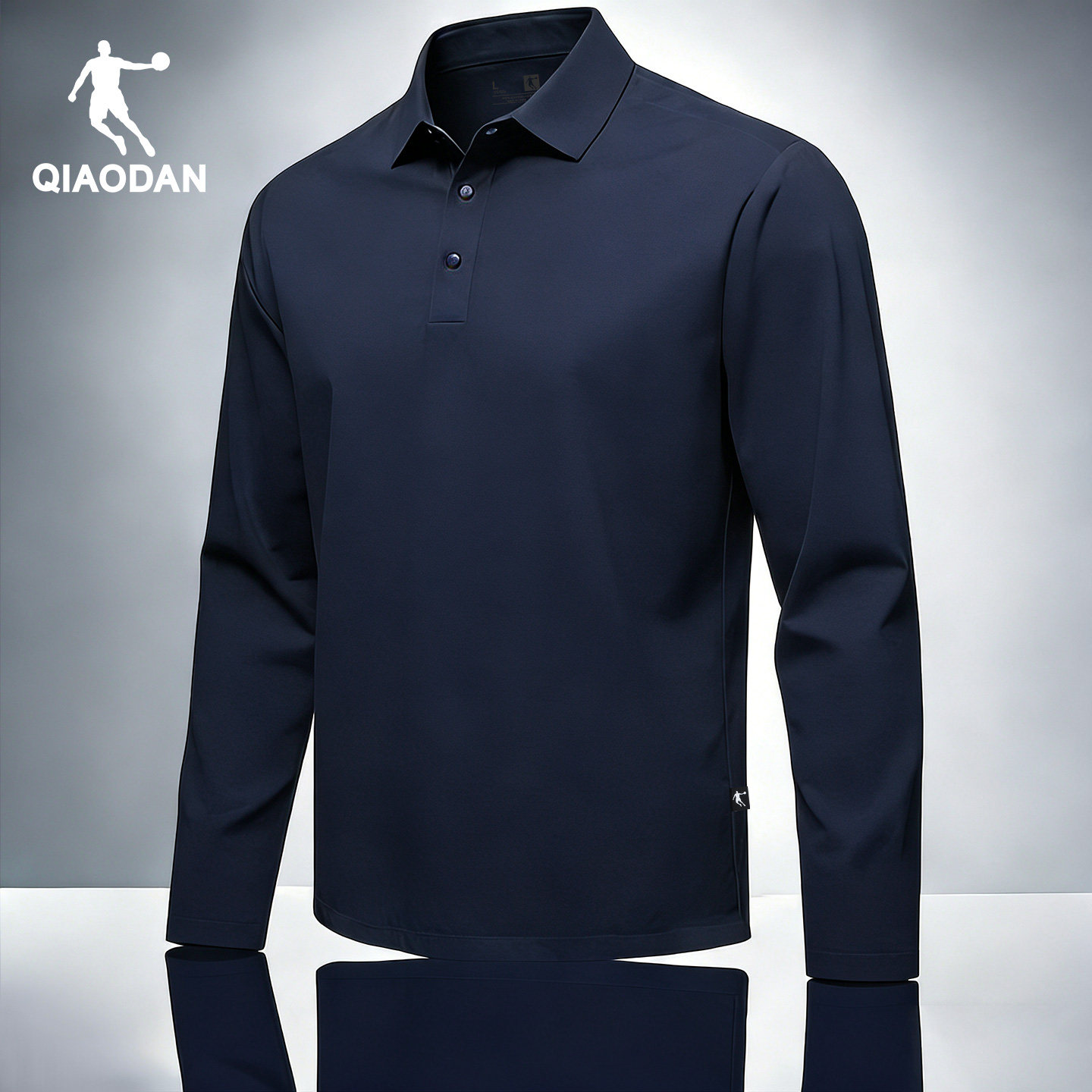 乔丹长袖T恤POLO衫休闲风运动T恤男士上衣透气日常翻领春秋男装