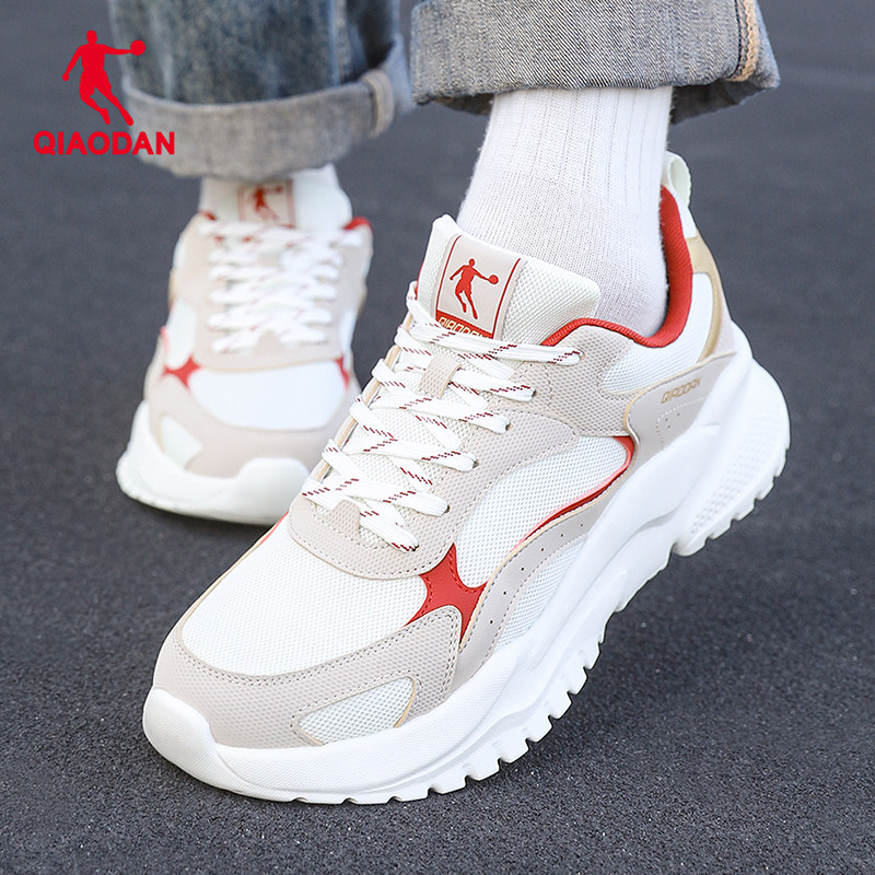 乔丹男鞋休闲跑步鞋轻便防滑系带透气网面鞋时尚潮流老爹鞋运动鞋