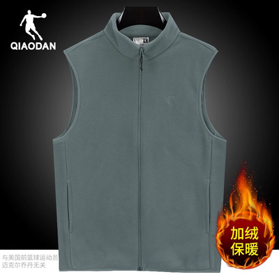 乔丹马甲男款冬季2024新款加绒摇粒绒内胆内搭抓绒衣青少年背心男