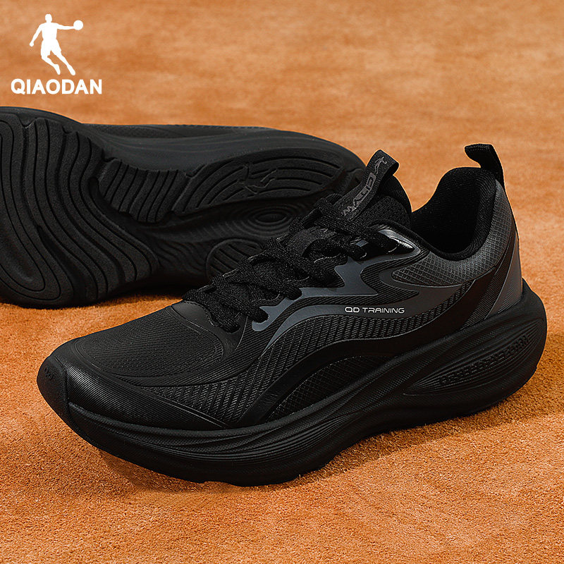 乔丹男鞋系带跑步鞋轻便减震透气耐磨防滑休闲健步运动鞋适行2.0