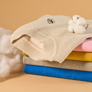 儿童打底毛衣针织衫男童女童线衣棉单件薄款中大童内搭绒春秋款